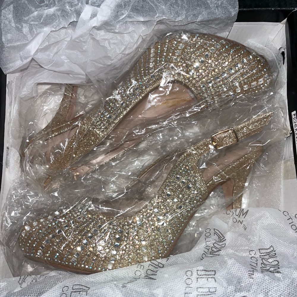 Gold High Heels